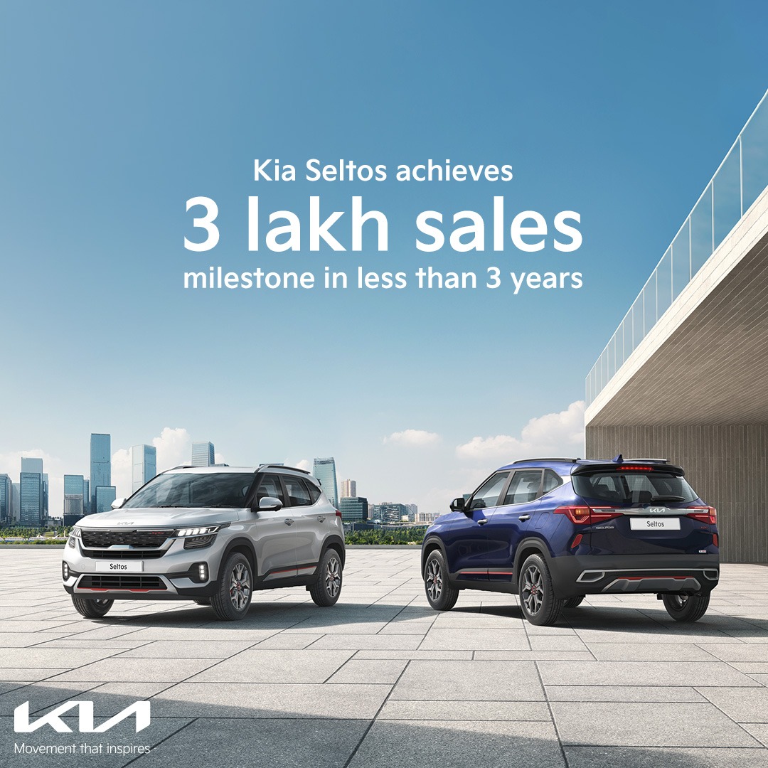Kia Seltos crosses the 3 lakh sales milestone in less than three years